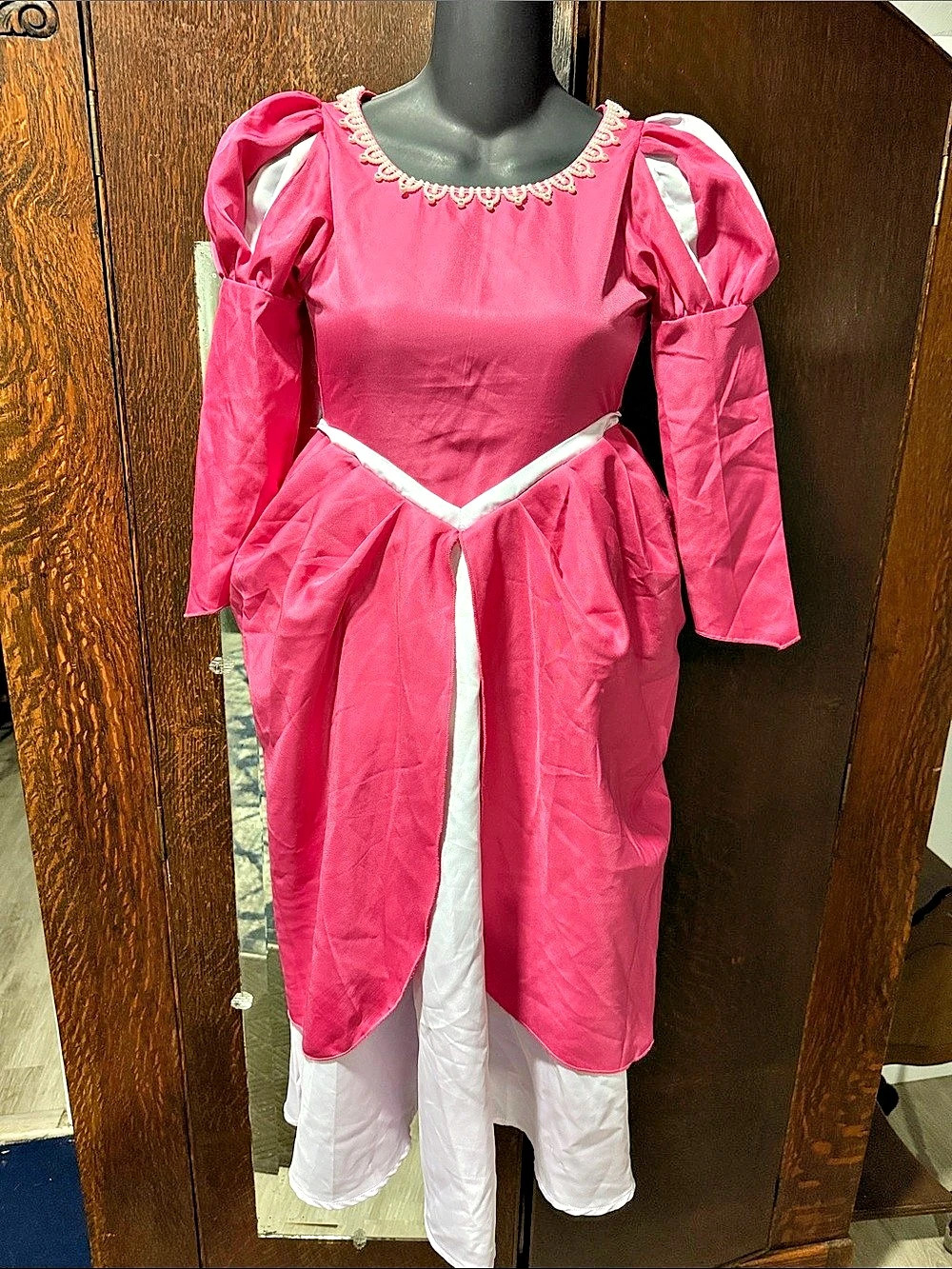 Princess from Super Mario Brothers Pink & White Dress